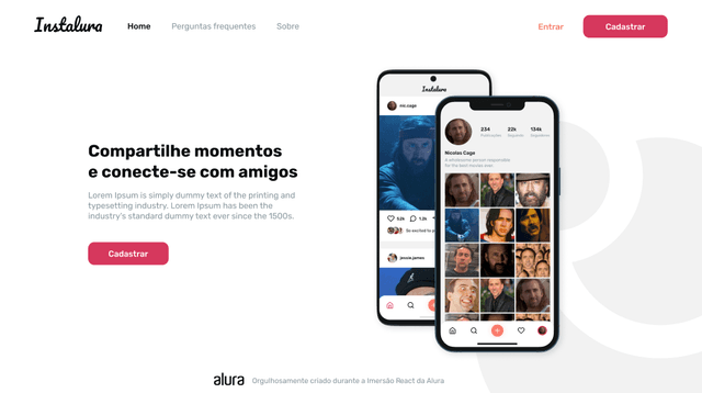 Instalura é um projeto criado para o Bootcamp Jam Stack da Alura